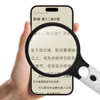 Loupe portable avec 3 lumières LED pour la lecture de bijoux, la vérification de pièces de monnaie, la lecture de cartes, les loisirs créatifs et comme outil d'amplification
