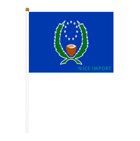 Drapeau de Pohnpei, petit drapeau portable résistant aux intempéries en polyester pour la décoration de table, les événements scolaires, les matchs de football, les défilés, les célébrations