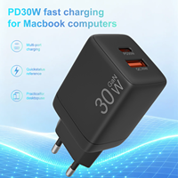 Chargeur rapide USB-C double port 30W PD 3.0 QC 3.0 PPS avec SCP pour ordinateurs portables et téléphones mobiles CE FCC ROHS