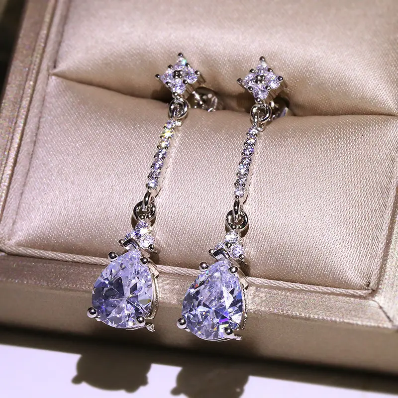 GOLD&SILVER Island Earring Diamond Jewelry 925 Silver Plated Wedding for Women Classic Earrings China Manufacturer Jewelry