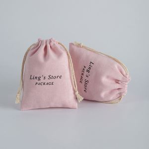 Factory Wholesale Recyclable Cotton Velvet <b>Drawstring</b> <b>Pouches</b> | Custom Logo Printing for Jewelry Candle Stickers Storage - Product Image 6