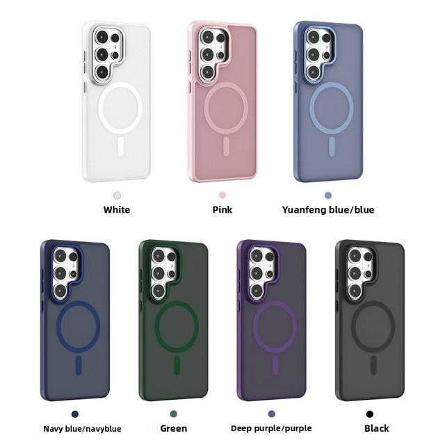 Magnetic Matte Phone Case for Samsung S26 Ultra S25 Plus Translucent Shockproof Anti Fingerprint Wireless Charging Cover