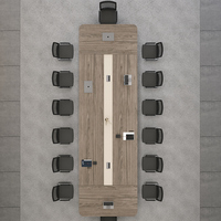Mobilier de Bureau : Ensemble de Table de Conférence Moderne pour Salle de Réunion