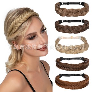 Perruque tressée à la main pour femme, double trame, en cheveux naturels, résistante à la chaleur, style européen-américain, pour le marché transfrontalier - Product Image 5