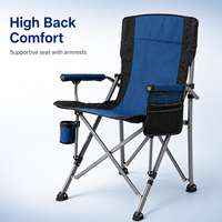 Chaise de Réalisateur Pliante Portable avec Accoudoirs en Acier Inoxydable pour Camping en Plein Air, Pêche, Plage, Randonnée, Pique-nique, Dessin Artistique