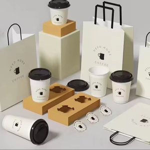 One-Stop Shopping Degradable Disposable 12oz Paper Beverage Cups, Custom Logo Double-Walled Coffee Paper Cups For Takeaway