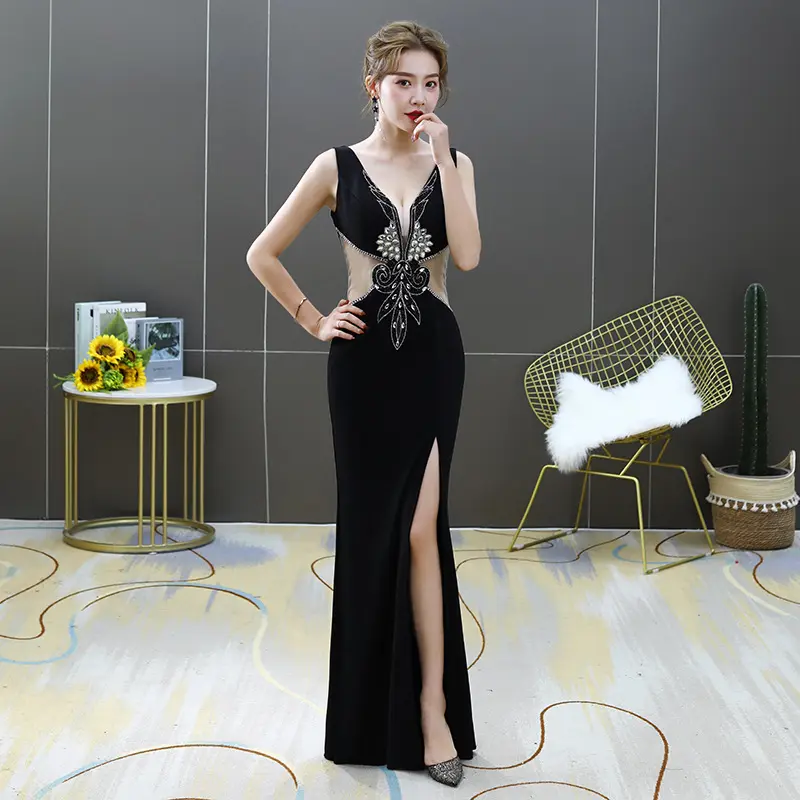 2020 New Sexy Personality Back Evening prom gowns Party dress vestido de festa elegante abito Vintage