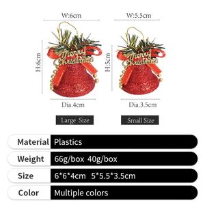 2025 Christmas Large <b>Plastic</b> Silver Color Ornaments Xmas <b>Tree</b> Decoration Hanging Bell for Sale - Product Image 3