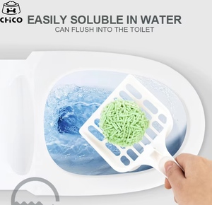 ODM/OEM de fábrica Natural no tóxico 2,0mm Biodegradable Maíz Flushable Clumping Ball Ecológico Té verde Tofu <span class=keywords><strong>Arena</strong></span> para gatos - Product Image 6