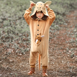 Trẻ Em Kangaroo Mẹ Mascotte Halloween Trang Phục Chàng Trai Cô Gái Cosplay Linh Vật Trang Phục Áo Liền Quần Bé Cha Mẹ Trẻ Em Động Vật Có Mũ Trùm đầu Ăn Mặc - Product Image 5