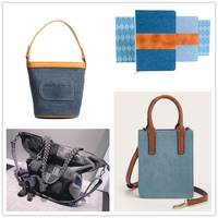 46CMX136CM Cowboy Vintage Style Denim Vinyle Cuir Artificiel PU Faux Cuir Feuilles pour Chaussures Sacs À Main Cahiers