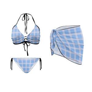 Pareo de Playa con Logotipo Personalizado, Estampado Hawaiano Palaka, para Mujer, Falda Envolvente para <span class=keywords><strong>Bikini</strong></span>, Translúcida, y Conjunto de Micro <span class=keywords><strong>Bikini</strong></span> Sexy - Product Image 3