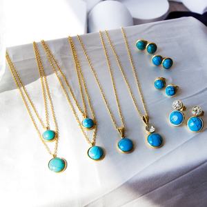 Conjunto de Joyería Nupcial Clásico, Collar de Piedras Preciosas Chapado en Oro de 18K, Collar Elegante de Cuarzo Transparente con Piedra Natural - Product Image 3