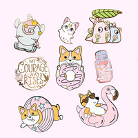 Fabrication sur mesure de badges en métal 3D, motifs de chats mignons, badges lumineux dans le noir, étiquettes souples et dures, émail translucide, pin's de revers