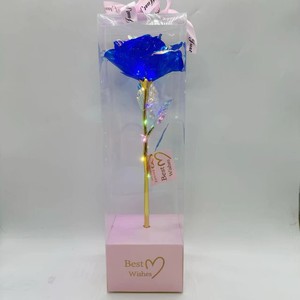 Luxurious 50cm Rose <b>Artificial</b> <b>Flower</b> With LED Light Golden Stem Plastic Handmade Decor For Valentine'S Day - Product Image 6