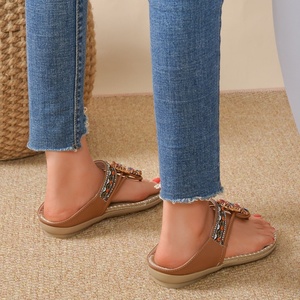 Summer Korean casual Style Toe Strap <b>Flat</b> <b>Sandals</b> for Women-Breathable Lightweight Outdoor microfiber Upper Anti-Slippery TPR - Product Image 4