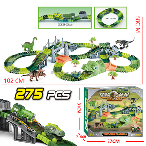 Giocattoli fortunati dinosauro mondo pista da corsa su strada flessibile pista da gioco a tema dinosauro per bambini - Product Image 4
