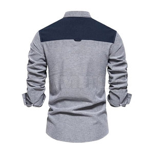 Chemises habillées pour hommes en coton tricoté respirant et confortable, dernière collection, vente chaude, mode - Product Image 2