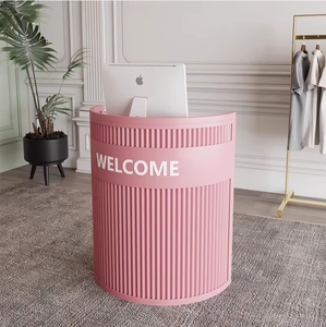 <b>Mini</b> Modern Design Reception <b>Desk</b> Hair Beauty Salon Circular Reception <b>Desk</b> Hotel Front <b>Desk</b> Reception Counter - Product Image 2