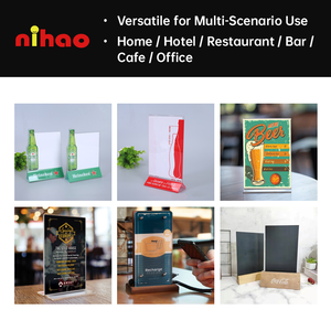 Soporte de menú de mesa de plástico personalizado al por mayor <span class=keywords><strong>NIHAO</strong></span> soporte de exhibición para uso en interiores - Product Image 5