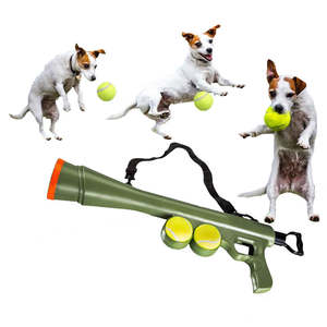 Lanceur de balles pour chien en plastique écologique avec balle de tennis, nouveau design, jouet pour animaux de compagnie pour un jeu interactif - Product Image 3