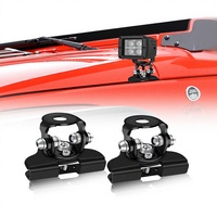 Supports de montage pour barre lumineuse LED, supports de fixation pour capot, en acier inoxydable 304, supports de montage universels noirs pour barre lumineuse LED, sans perçage