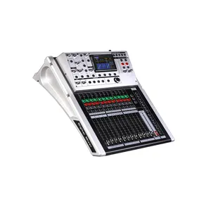 Mixer Audio Konsol Pencampur Digital Profesional 16 Saluran Mixer Audio Layar Sentuh USB 5 Band Mixer Audio EQ