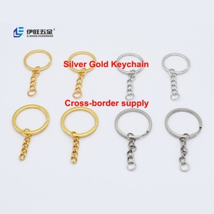 YIWANG al por mayor: Piezas de plata para llaveros con anillas abiertas y conectores, cadena de llavero dividida para manualidades y joyería DIY - Product Image 1