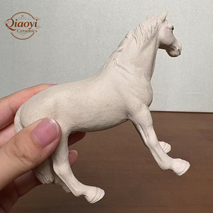 Yi Xing fait à la main en céramique Style rétro cheval blanc artificiel déco Style jardin bonsaï décoration <span class=keywords><strong>extérieur</strong></span> artisanat exquis - Product Image 5