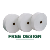 Papier jetable biodégradable et écologique en matériaux recyclés, laminé PE de qualité alimentaire, double face enduite, impression quadricolore