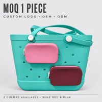 Pochette en silicone pour sac fourre-tout en caoutchouc perforé, idéale pour les vacances d'été à la plage, la piscine, les voyages, le camping, organisateur de rangement pour femmes et filles