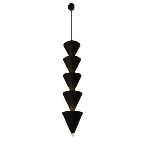 RHX Modern Cone Pendant Light Black LED E27 Switch Control For Bedroom Living Room <b>Decorative</b> <b>Lighting</b> Fixture - Product Image 5