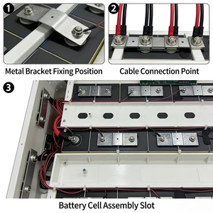กล่องแบตเตอรี่ DIY 48v 16S 280A 320A แบบตั้งตรง วัสดุโลหะ LiFePO4 พร้อม BMS ล้อเลื่อน ติดตั้งง่าย สามารถวางซ้อนกันได้ เหมาะสำหรับเก็บพลังงานภายในบ้าน - Product Image 6