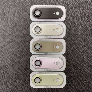 Protector de Lente de Cámara de Vidrio Templado 9H con Textura de CD de Aleación de Aluminio Metálico para iPhone 17 Air Pro Max - Product Image 3