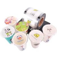 Rouleau de film plastique personnalisé étanche PP Bubble Boba Milk Tea Lid Film plastique thermoscellable pour impression PET Film d'étanchéité pour gobelets