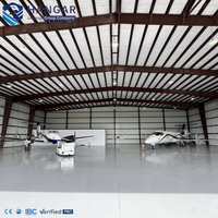 Hangar d'avion préfabriqué en acier, projet clé en main, porte hydraulique, hangar de stockage aéronautique, résistance au vent