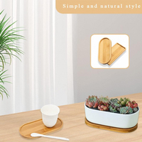 Assiette à dîner en bambou naturel écologique de haute qualité Plateau de cuisine Plateau à café - 100 pièces Style européen Personnalisable Multifonctionnel