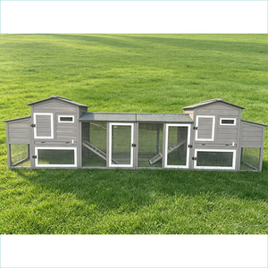 Gallinero para 15 a 25 <span class=keywords><strong>Pollos</strong></span>, de Dos Pisos, Moderno, Multifuncional, Resistente al Invierno, con Techo Impermeable de Asfalto - Product Image 2