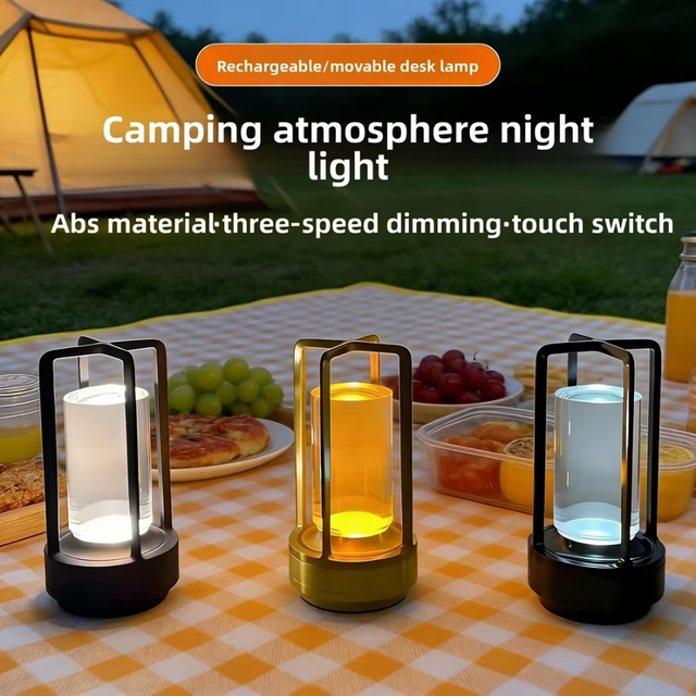 2026 Light-Luxury Atmosphere Table Lamp with ABS Material Touch Switch for Dining Rooms Hotels Outdoor Use