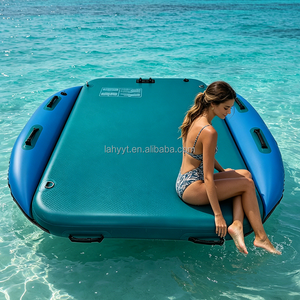 Hailebao Tapis gonflable rond en PVC Drop-stitch, résistant à l'eau, écologique, pliable et portable, pour pont flottant, yoga et lutte - Product Image 2