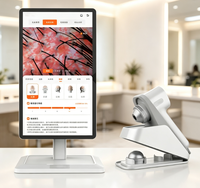 Analyseur de peau mobile léger pour le cuir chevelu et le visage, avec rapport numérique, pour services de beauté mobiles, analyse des follicules pileux, triple spectre
