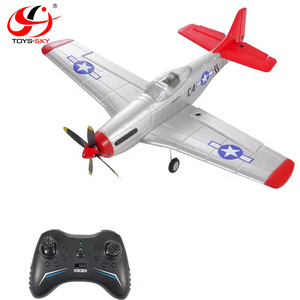 CQZNRC FX9501 Avión de Combate <span class=keywords><strong>RC</strong></span> <span class=keywords><strong>P51</strong></span> Mustang 2.4G, Modelo de Avión de Guerra de Espuma EPP de 4 Canales, Planeador Volador sin Escobillas con Giroscopio de 6 Ejes, RTF - Product Image 1