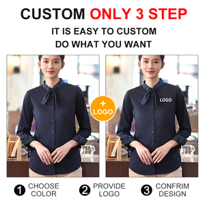 Camisas de Manga Larga Negras para Camareros de Hotel y Restaurante, Uniformes Unisex para Camareros - Product Image 4