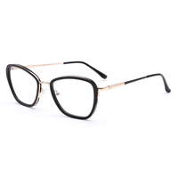 Gafas BONA de Alta Calidad Unisex con Montura Rectangular de Acetato y Metal, Gafas Ópticas Unisex con Diseño Nuevo