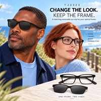 Montures de prescription TR90 avec clip solaire et verres TAC – Vente en gros de montures de lunettes – Ensemble de montures de lunettes