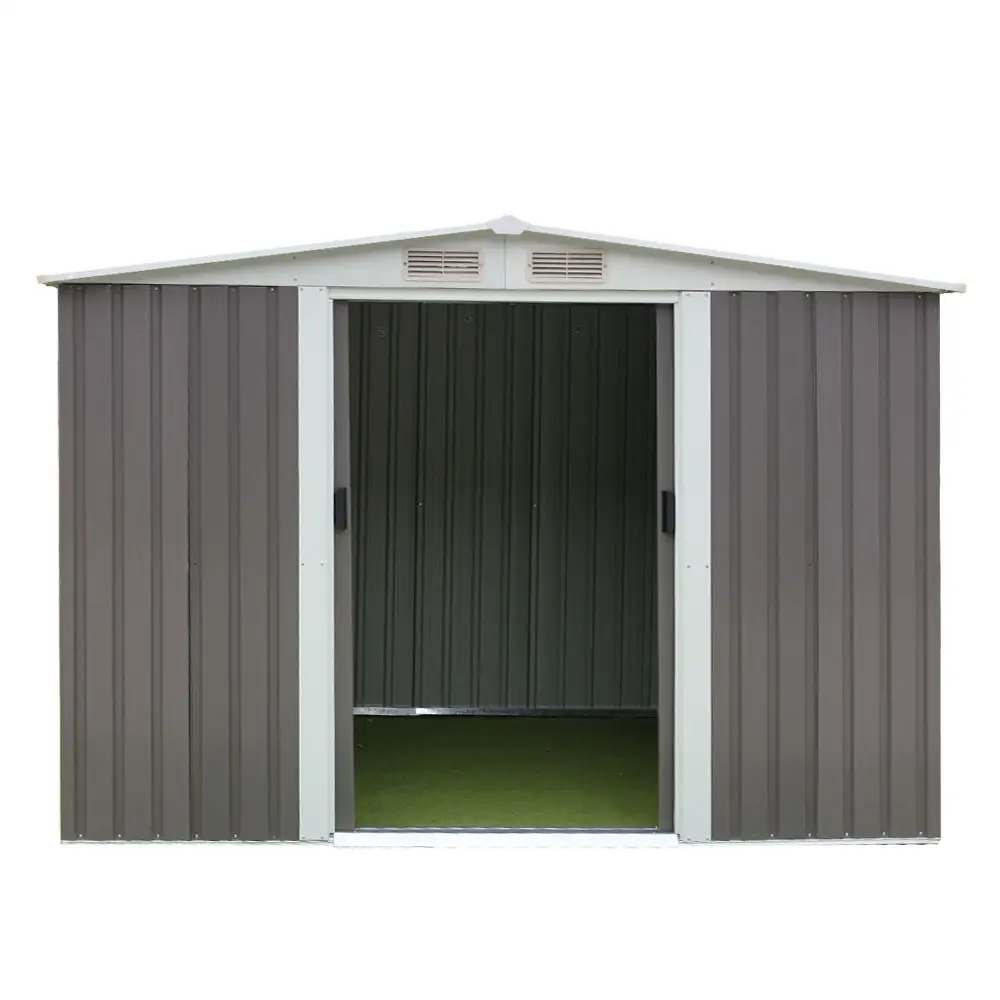 metal shed for storage the tools outside used