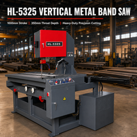 Scie à ruban verticale industrielle HL-5325 avec table coulissante de 1000 mm pour le découpage de plaques métalliques