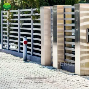 Modern garden farm outdoor alluminio picket fence prodotti per recinzione elettrica retrattile
