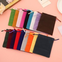 Pochettes en velours à cordon de serrage multicolores pour le rangement de bijoux, montres, lunettes, emballage cadeau, petite taille, sac à accessoires