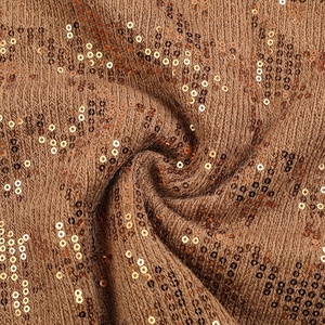 Vải dệt kim Hacci tùy chỉnh với chất liệu sequin, <span class=keywords><strong>polyester</strong></span>, <span class=keywords><strong>rayon</strong></span>, thêu họa tiết răng cưa dùng cho áo len - Product Image 3